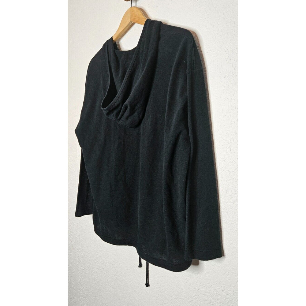 Donna Karan Intimates Womens Hoodie Small Black Drawstring Pajama Top Loungewear - Picture 6 of 9